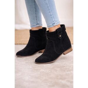 NWOT Cole Haan Grand Series Black Suede Women Hidden Wedge Pull on Bootie 8B